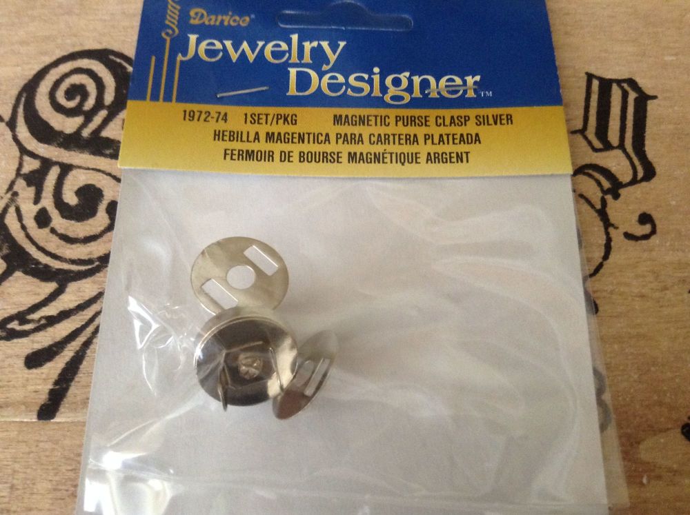 Magnetic Bag Clasp For Hand Made Purses Bags - Silver