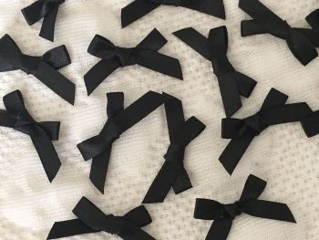 Black Satin Ribbon Bows