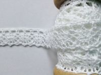 white cotton lace scalloped edge trimming 20mm Berties Bows Ribbon 1m