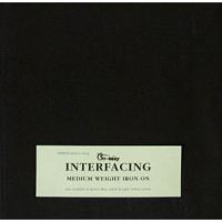 Fusible Interfacing Medium Weight Interlining Black 1 Sheet