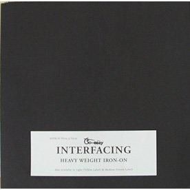 Fusible Interfacing Heavy Weight Interlining Black 1 Sheet