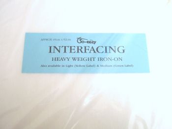 Fusible Interfacing Heavy Weight Interlining One Sheet