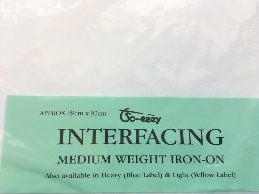 Fusible Interfacing Medium Weight Interlining One Sheet