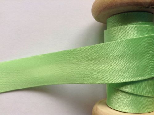 apple green satin bias binding tape
