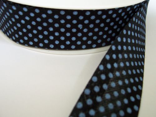 Blue Polka Dots Cotton Bias Binding