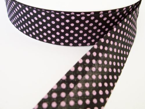 Pink Polka Dots Cotton Bias Binding