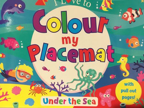 Colour My Placemat – Under The Sea. Childrens Colouring Book