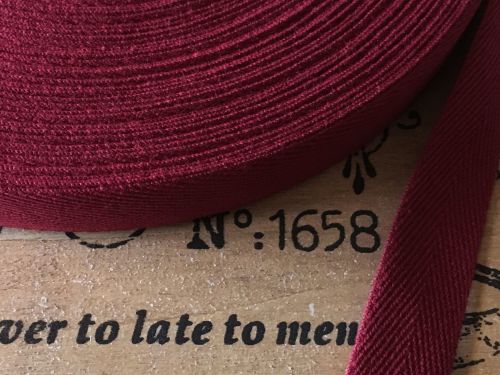 20mm Maroon Red Cotton Tape - Aprons Sewing Crafts