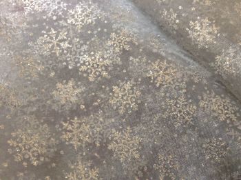 Snowflake Organza - Silver Glitter Snowflakes