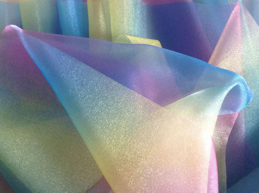 Rainbow Organza Fabric