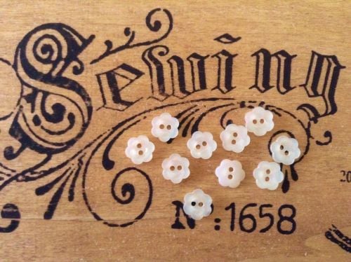 Ivory Daisy Flower Buttons