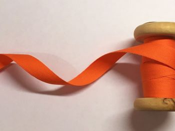 Orange Cotton Tape 14mm For Aprons Sewing