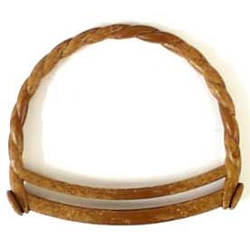 one pair of wood effect curly rope style bag handles
