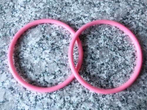 One Pair of Pink Colour Round Bag Handles for Crafts