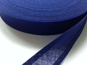 indigo blue cotton bias binding tape 25mm x 50 metres Q6060