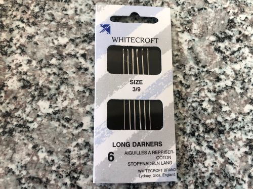 Long Darning Needles Pack of 6 Size 3/9