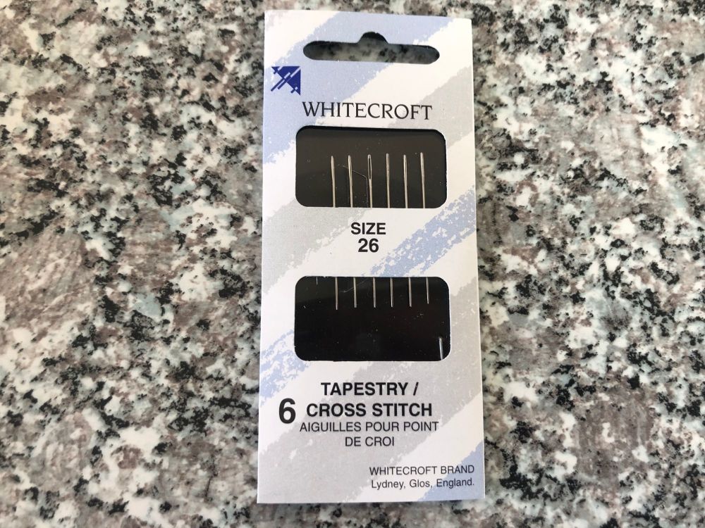 Tapestry Cross Stitch Needles Whitecroft Pack of 6 Size 26