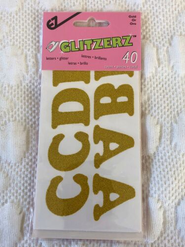 Gold Glitter Iron On Letters for Fabrics Bags T Shirts Applique Crafts