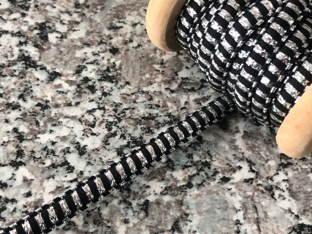 Metallic President Braid Lurex Fabric Trimming - Silver