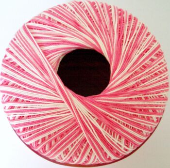 Crochet Cotton - Pink Variegated 10s Tatting Thread
