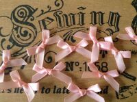 Baby Pink Satin Ribbon Bows