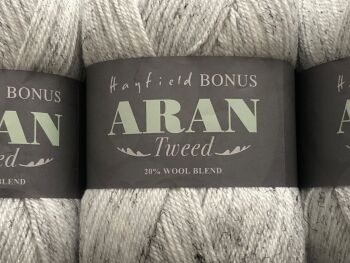 Hayfield Bonus Aran Tweed Wool 400g Ball Stormcloud