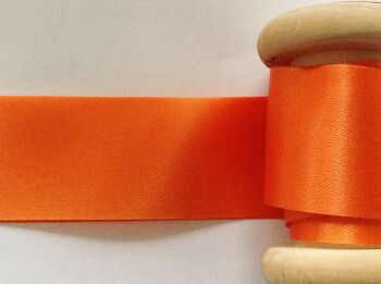 Orange Satin Blanket Binding Pre Folded