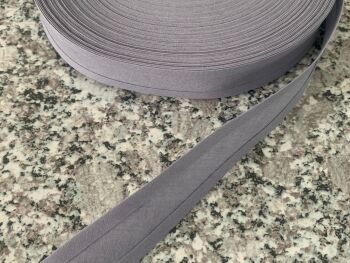 steel grey cotton bias binding tape