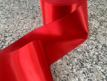 Red Satin Sash Ribbon 100mm for Banners Maypoles Bridal Hen Party 1m