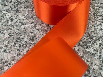 Orange Satin Ribbon 48mm Wide Fabric Edging Sold By Metre Tangerine 44