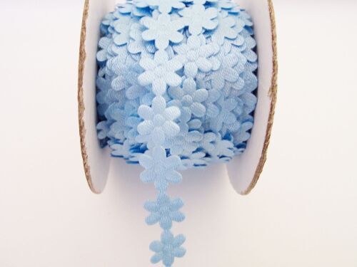 Flower Shaped Satin Trimming Braid - Blue Daisies