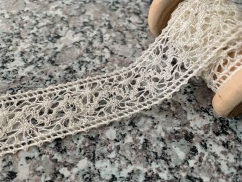 May Arts Crochet Lace Ribbon Sewing Trim Cream Sold Per Metre NP09