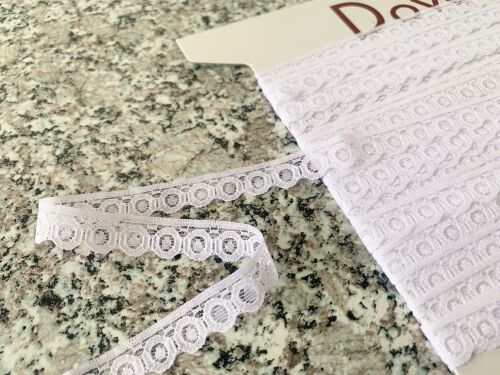 Fine White Lace 13mm Wide Dovecraft DC12901