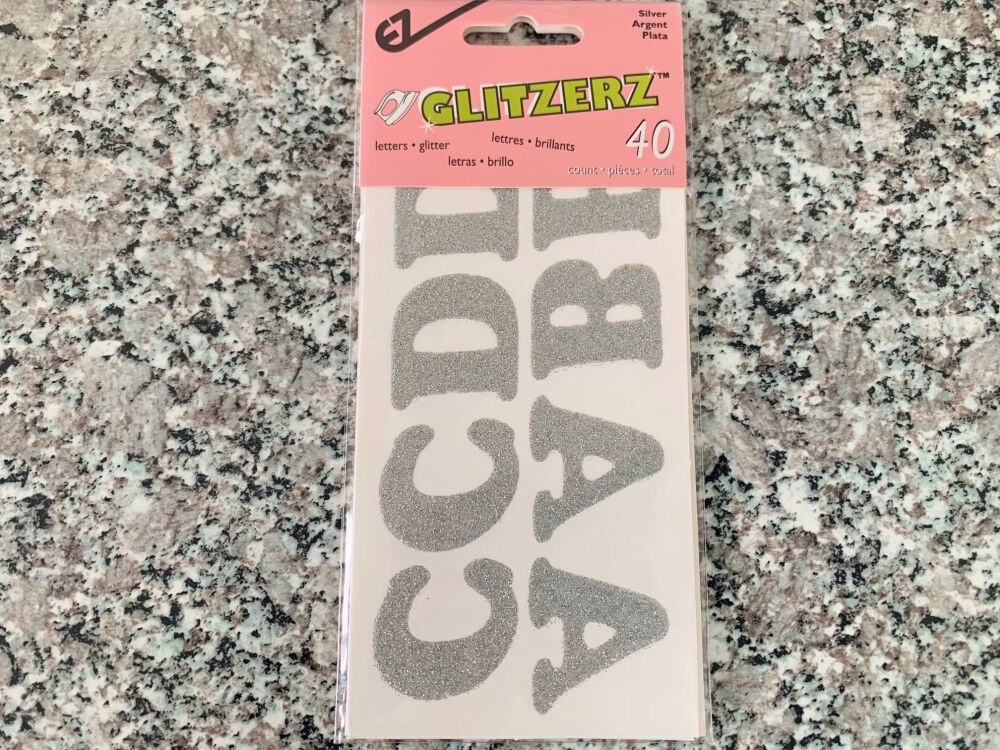 Iron On Alphabet Letters 40 Piece Pack Silver A - Z Size 30mm Wrights