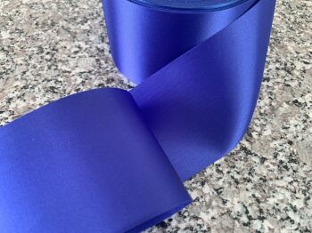 Royal Blue Satin Blanket Binding Ribbon 72mm Wide Fabric Edging 1m