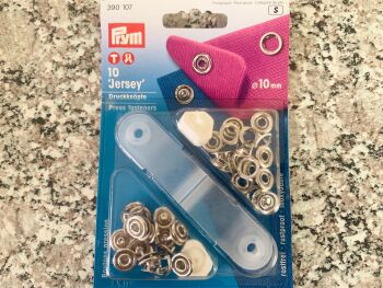 Prym Jersey Ring Silver Press Fasteners 390107