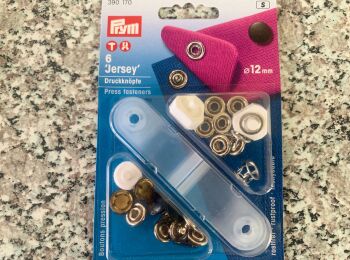 Prym Black Jersey Cap Press Fasteners 390170