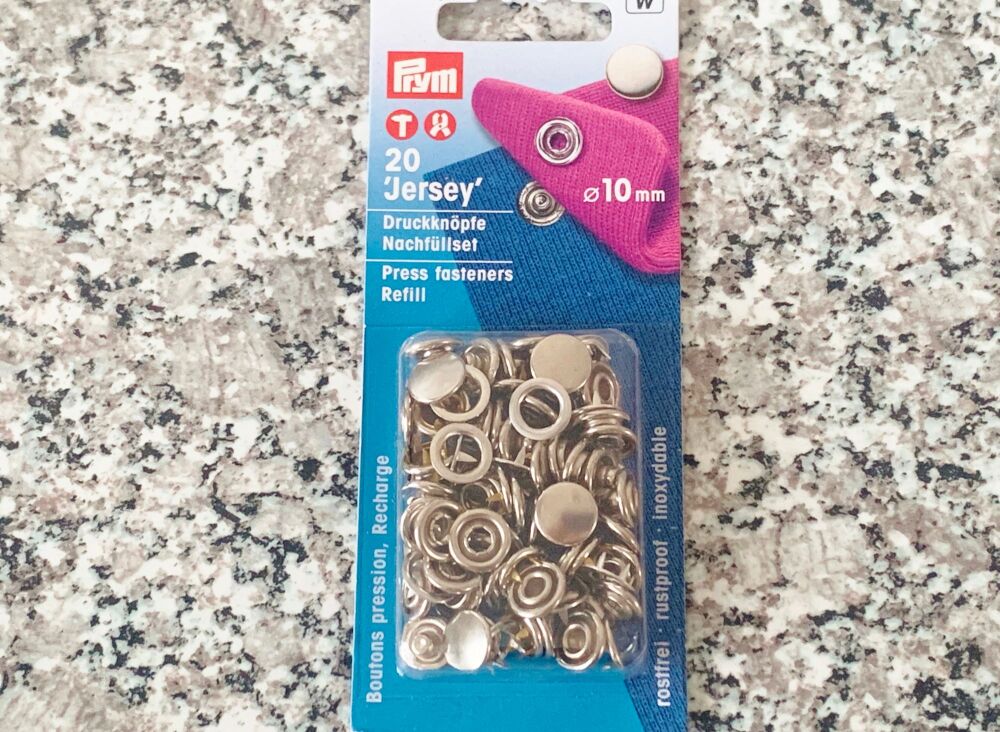 Prym Silver Press Fasteners 10mm Refill Pack 390106