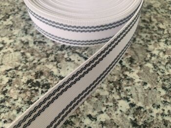 25mm Wide White Corset Tape - Petersham