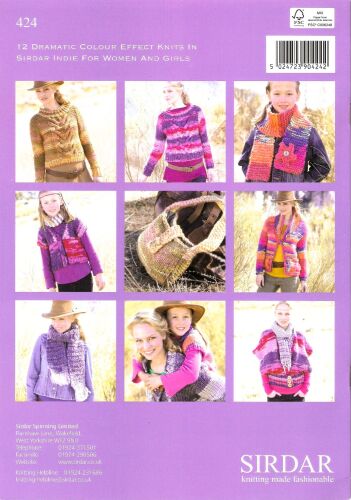 Sirdar Indie Knitting Patterns Book 424 - 12 Designs