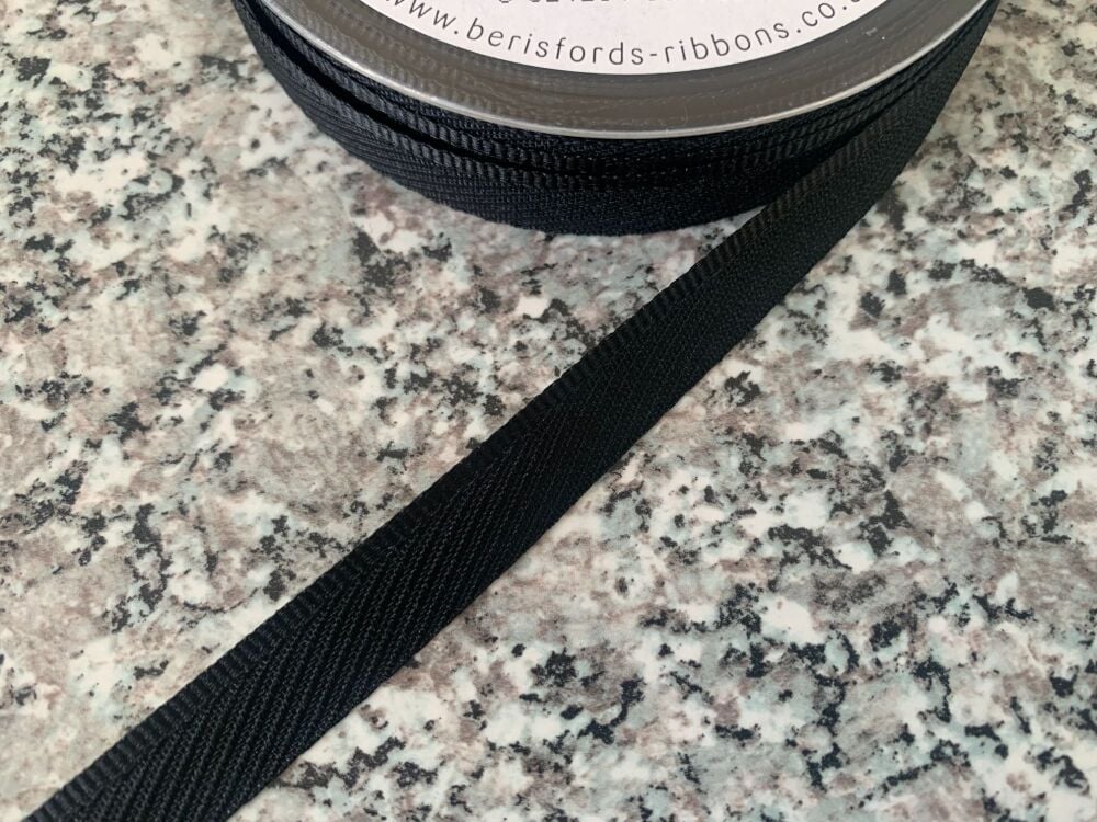 Black Trouser Kick Tape Hemming Tape - Berisfords