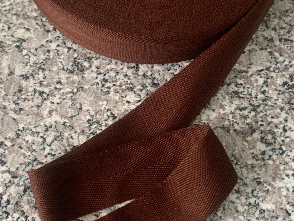 Chocolate Brown Webbing Tape - 38mm Wide