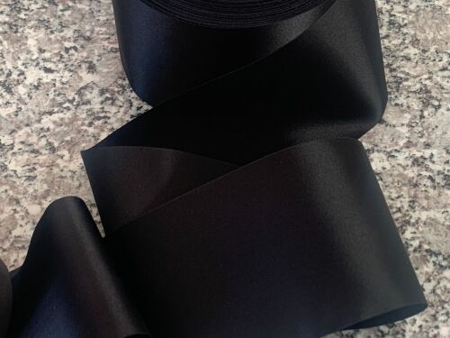 Black Ribbon - 72mm Satin
