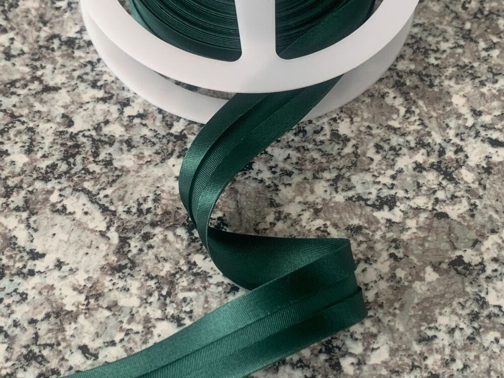 Dark Green Satin Bias Binding