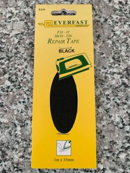 Everfast Fabric Repair Tape Black Iron On