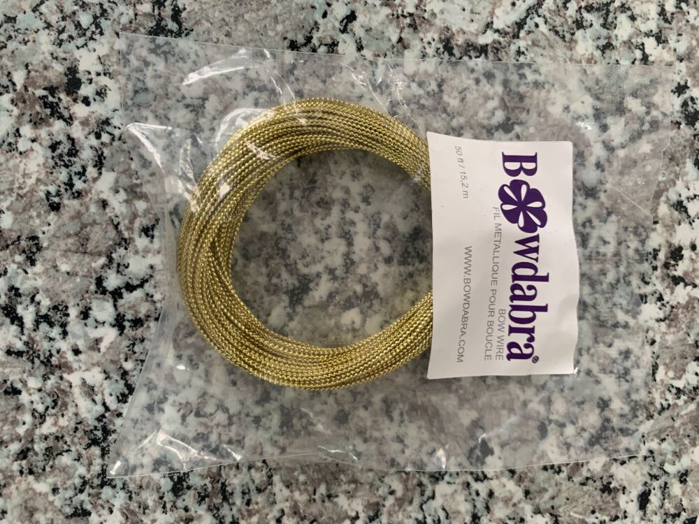 Darice Bowdabra Bow Making Wire 50 ft Pack, Gold