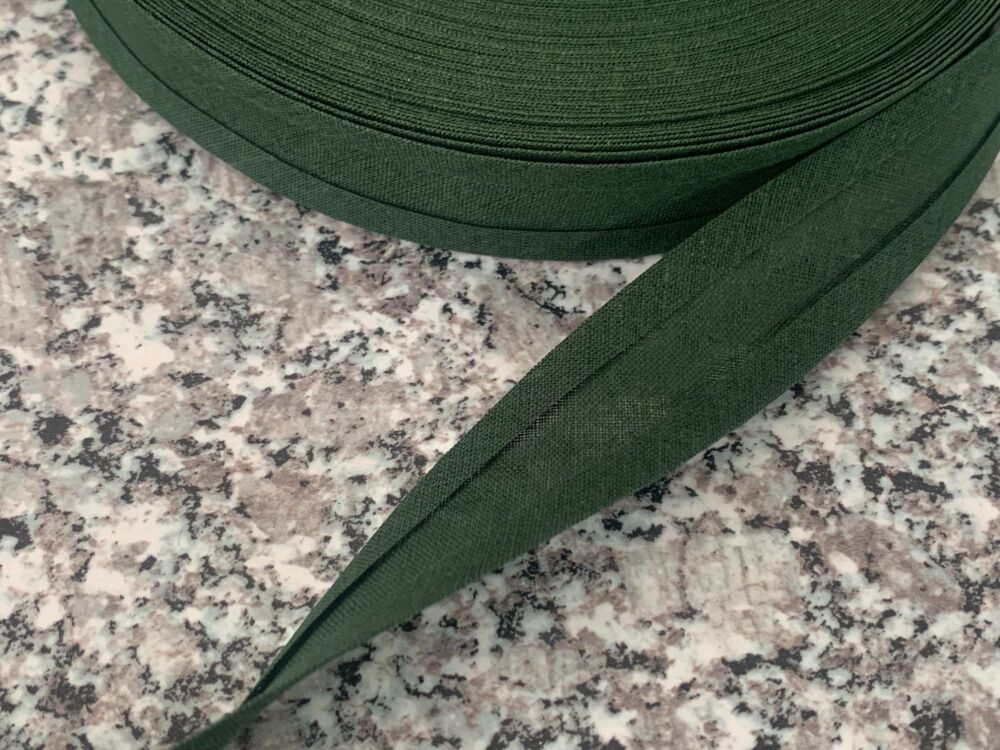 Dark Green Bias Binding - 50 Metres