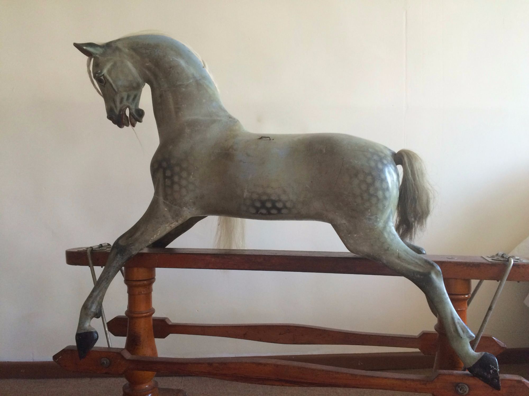 F H D type rocking horse extra carved in original condition