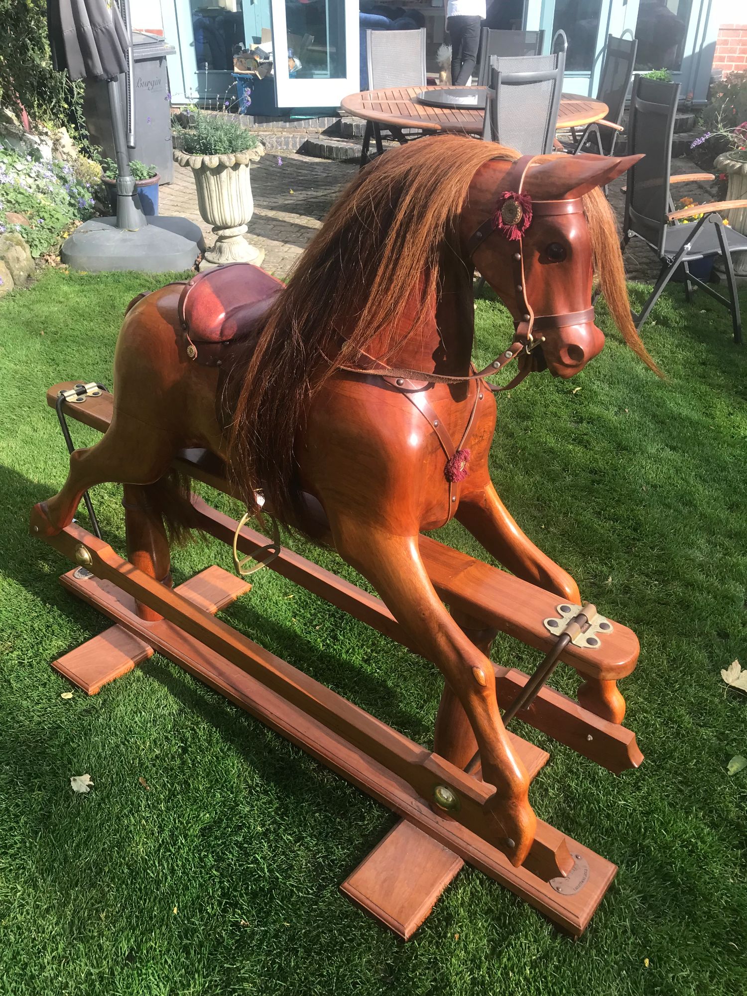 For Sale Stunning Large Rocking Horse crafted from