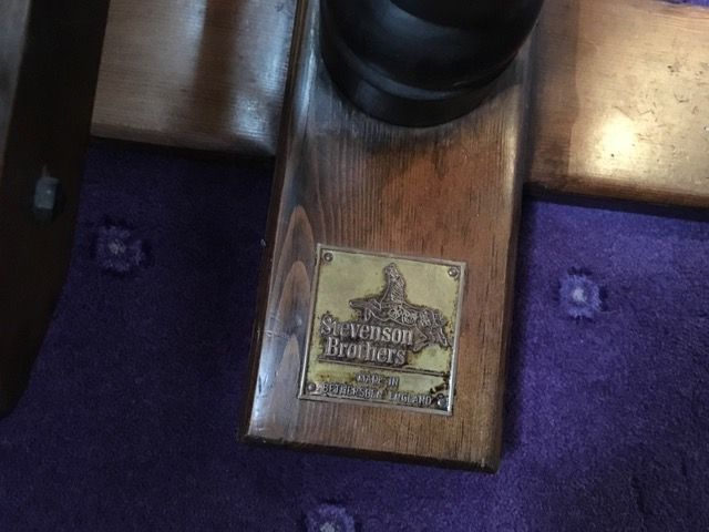 Unique plaque on Stevenson Brothers rocking horse